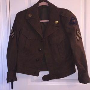Vintage Decorated Army Jacket Size Small